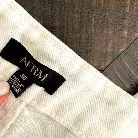 AFRM White High Rise Ripped Distressed Jeans Size 30 - Picture 2 of 7